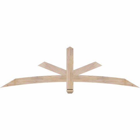 Ekena Millwork Alberta Smooth Timber Gable Bracket, Douglas Fir, 72"W x 21"H x 1 1/2"D x 3 1/2"F, 7/12 Pitch GBW072X21X0204ALB00SDF
